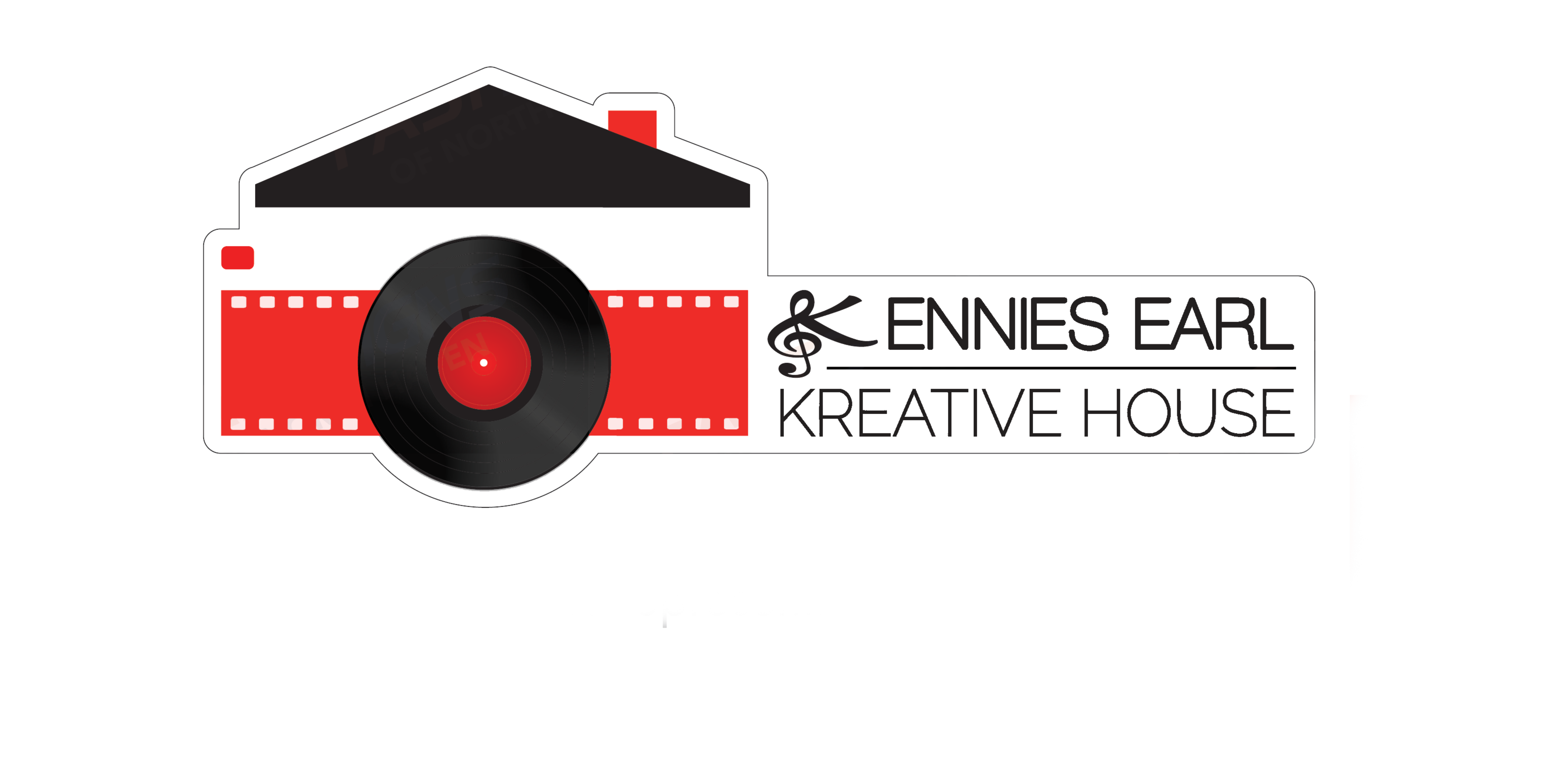 The Kreative House logo: text-based design in red, black and red representing a professional creative space for content production.”